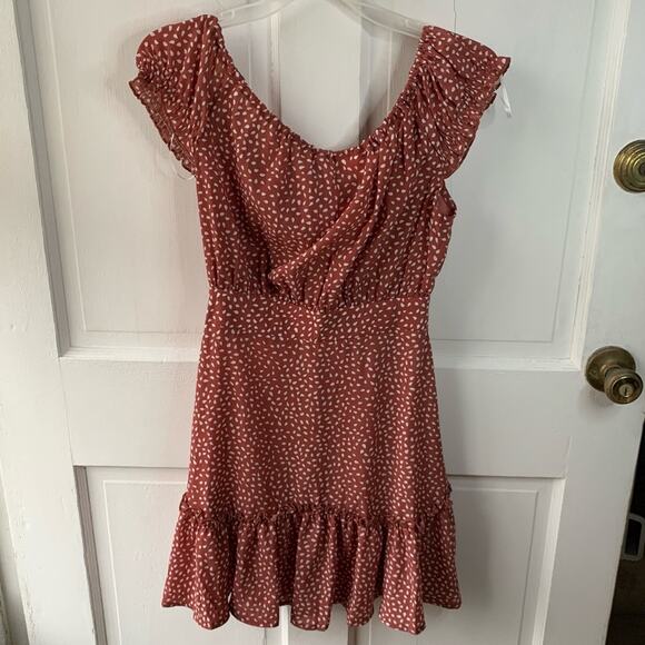 Showpo Raleigh Polka Dot Sweetheart Dusty Rose Mini Dress, Size 2 - Picture 7 of 8